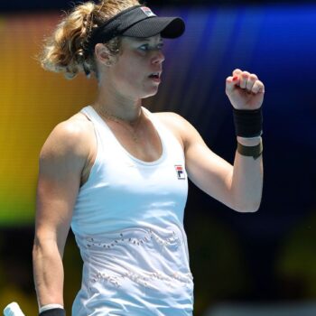 Laura Siegemund sorgte für die deutsche Führung gegen Brasilien. Foto: Trevor Collens/AP/dpa