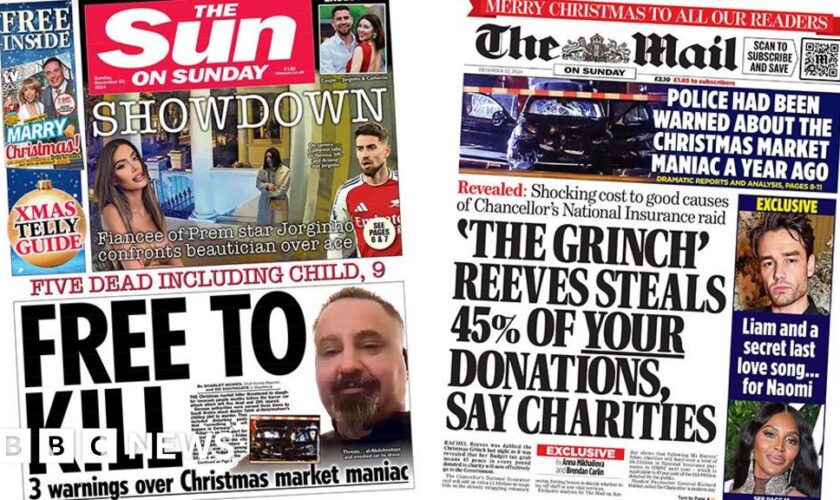 The Papers: 'Free to kill' and Reeves 'the Grinch'