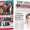 The Papers: 'Long Starm of the law' and France 'in turmoil'