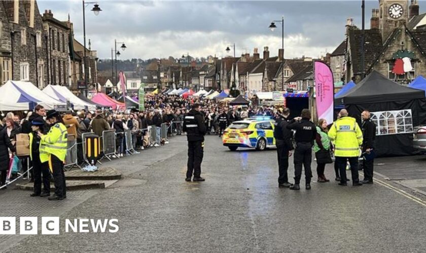 Two children hurt after car crashes into pedestrians at Christmas market