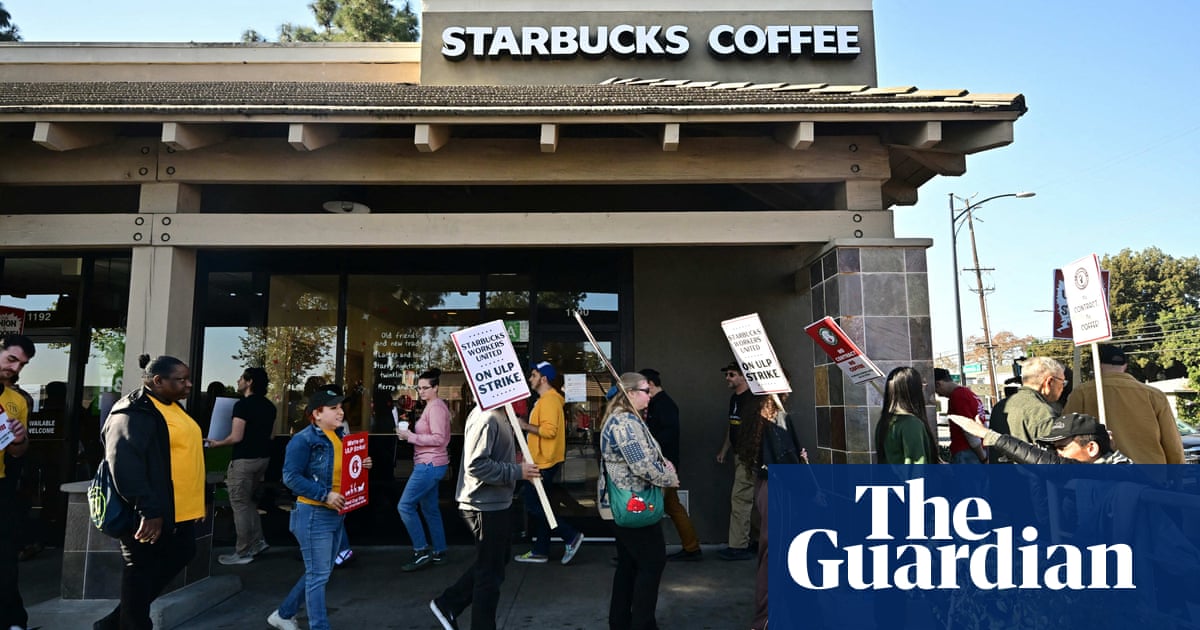 US Starbucks workers’ strike expands to 11 states as Christmas approaches