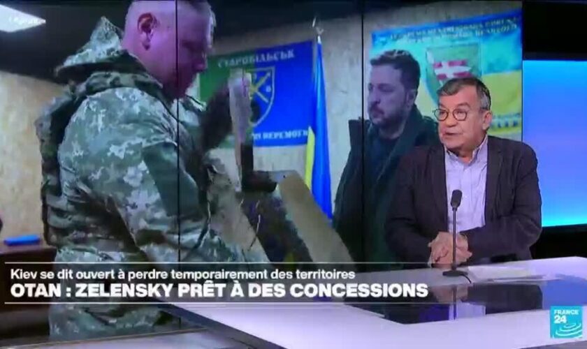 Ukraine : Zelensky prêt à des concessions si l'Otan protège les territoires qu'il contrôle