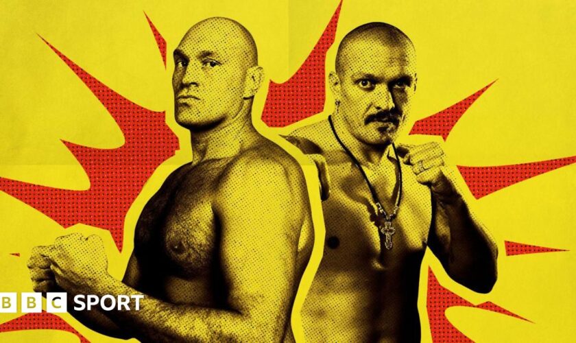 Oleksandr Usyk faces off with Tyson Fury