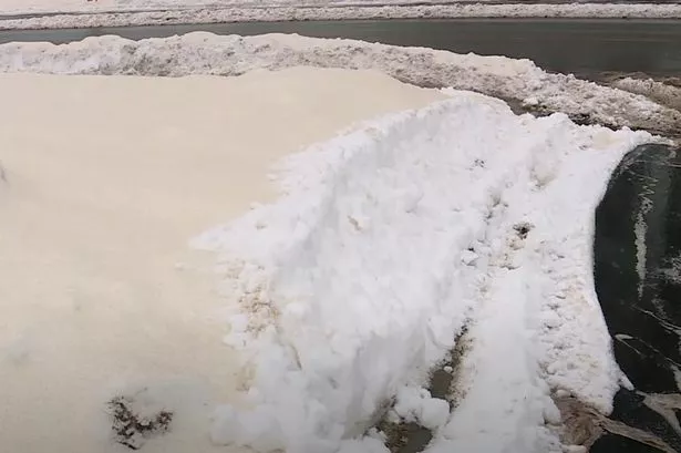 Weird brown snow that irritates skin blankets US town and prompts warning