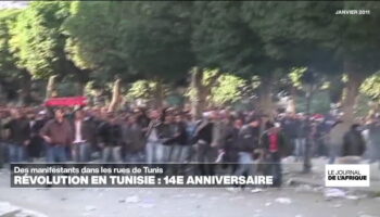 14e anniversaire de la révolution tunisienne : les manifestants dans les rues de Tunis