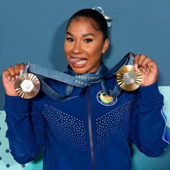 Jordan Chiles flaunts Olympic medal in New Year's post amid ongoing appeal over losing bronze to Romania