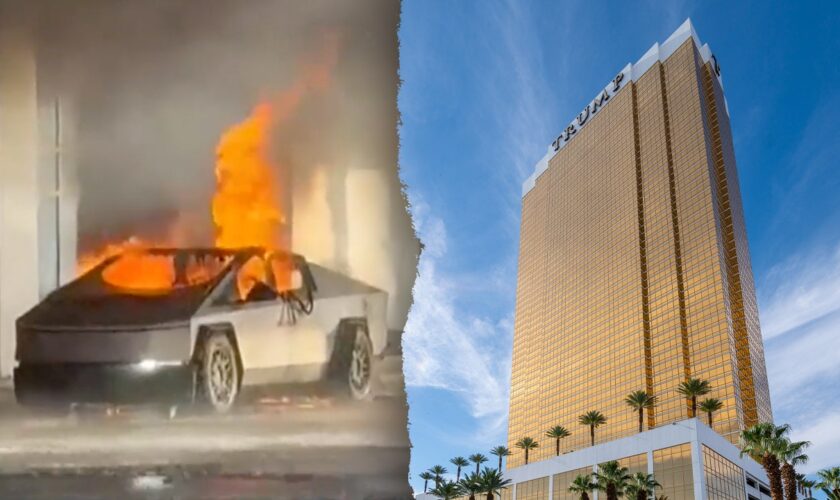 Las Vegas police say Cybertruck that exploded at Trump hotel had fuel containers, large firework mortars