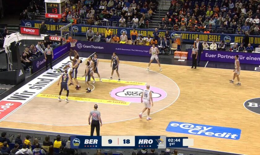 Alba Berlin rutscht gegen Rostock noch tiefer in die Krise – Die Highlights im Video