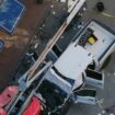 An IS flag that was attached to the pick-up truck that was driven down Bourbon Street