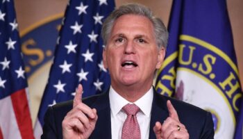 Le chef de la minorité républicaine à la Chambre des représentants, Kevin McCarthy, le 18 mars 2021 au Congrès américain