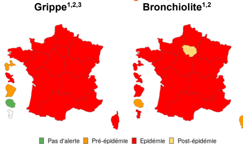 Grippe, Covid-19, bronchiolite… Le point sur les épidémies en France en ce début d’année 2025