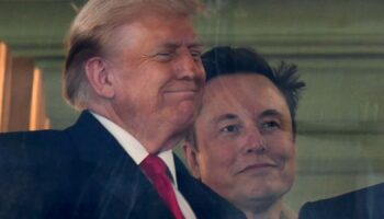 Donald Trump and Elon Musk. Pic: AP