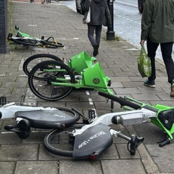 Critics say poorly parked E-bikes can make life difficult for disabled people