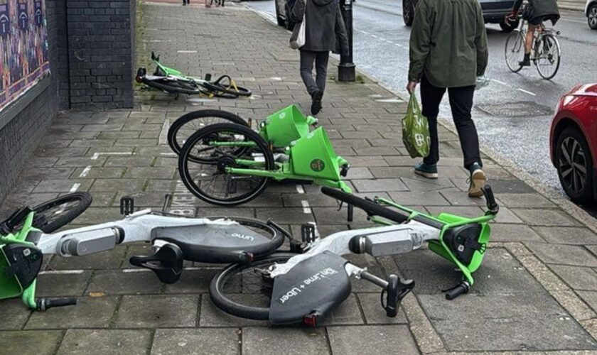 Critics say poorly parked E-bikes can make life difficult for disabled people