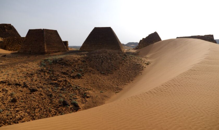 Sudan Pyramids, still sent over by Yousra for use in correspondent piece