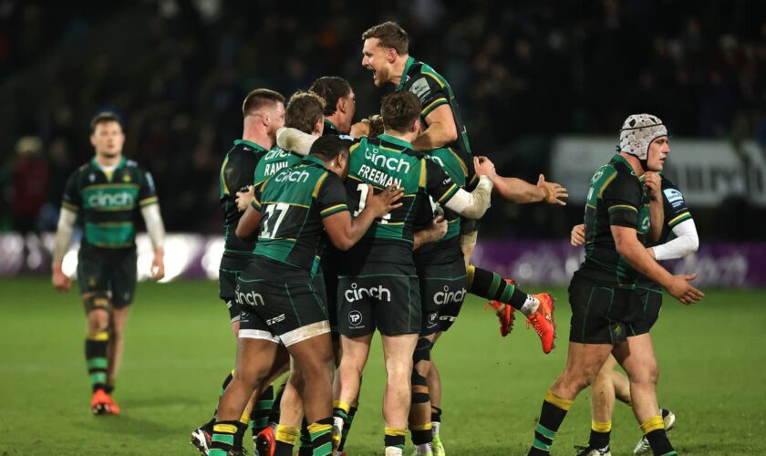 Fin Smith’s last-gasp penalty helps Northampton Saints sink Bath in pulsating clash