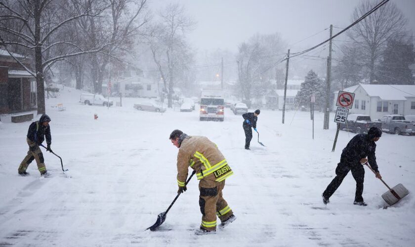 Storm Blair live: Seven states declare emergencies as 63 million hit by snow and ice, causing flight chaos