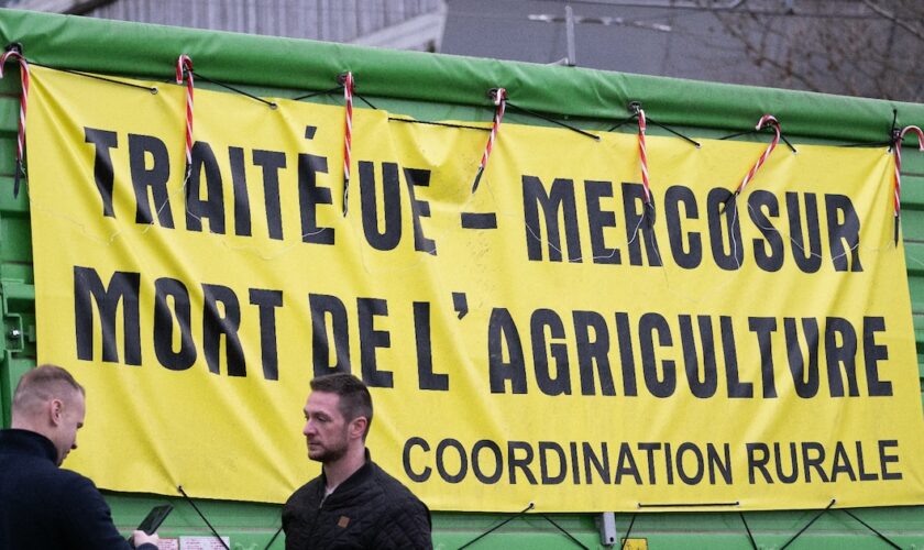 Des agriculteurs, manifestants de la Coordination rurale, devant le Parlement européen de Strasbourg le 19 décembre (ARCHIVES)