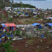 Les dégâts du cyclone Chido dans un bidonville à Kangani, à Mayotte, le 4 janvier 2025