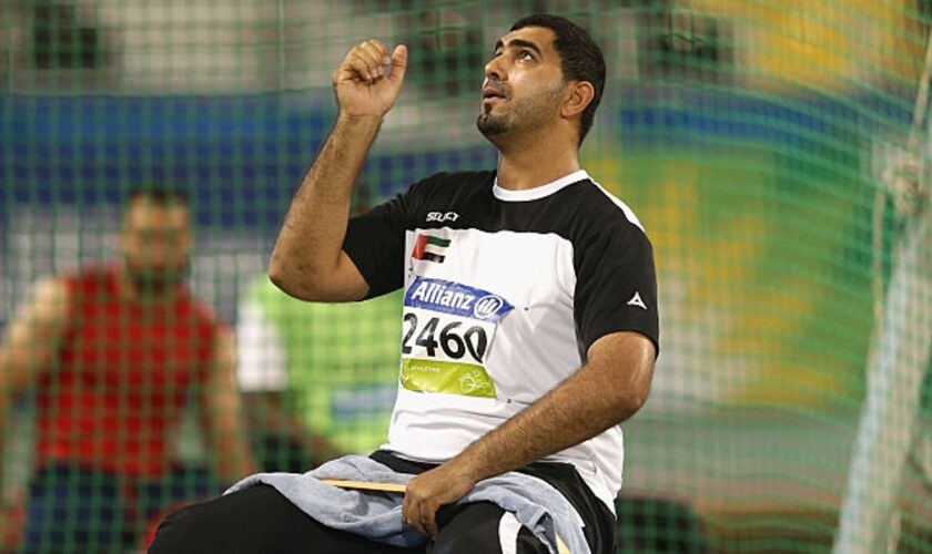 Abdullah Hayayei competes in the IPC Athletics World Championships at in 2015