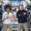 This image made from a NASA live stream shows NASA astronauts Suni Williams and Butch Wilmore during a press conference from the International Space Station on Friday, Sept. 13, 2024. (NASA via AP)