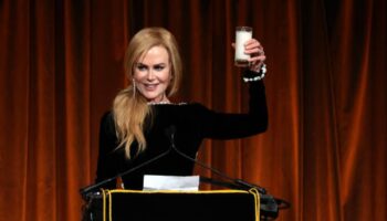 Nicole Kidman recreates sensual Babygirl milk scene onstage as she receives best actress award