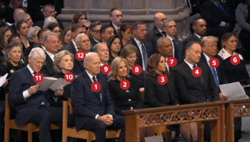 numbered Jimmy Carter funeral guests