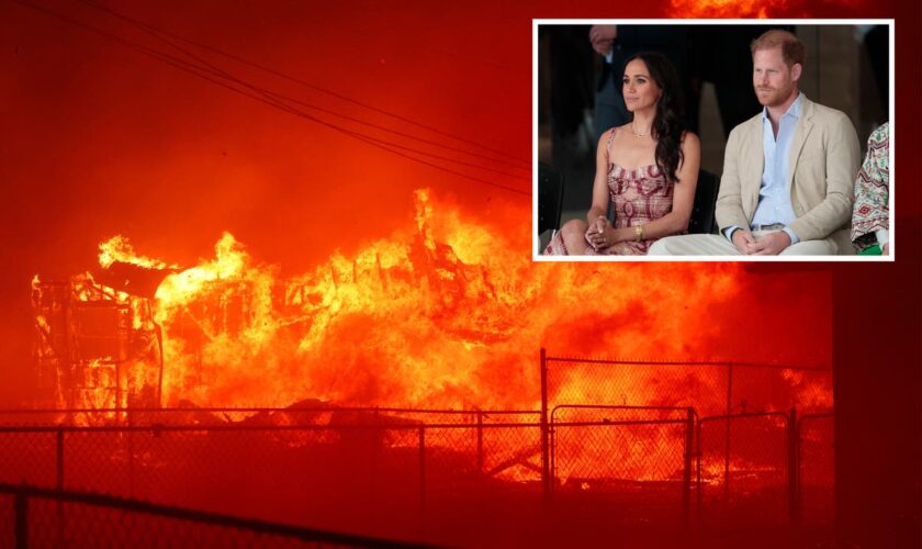 Harry and Meghan share heartfelt message to Californians as wildfires rage miles from their home