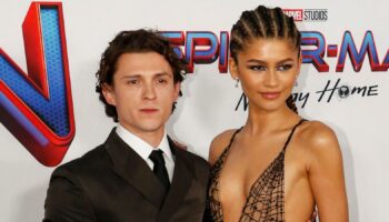 Cast members Tom Holland and Zendaya attend the premiere for the film Spider-Man: No Way Home in Los Angeles, California, December 13, 2021. REUTERS/Mario Anzuoni