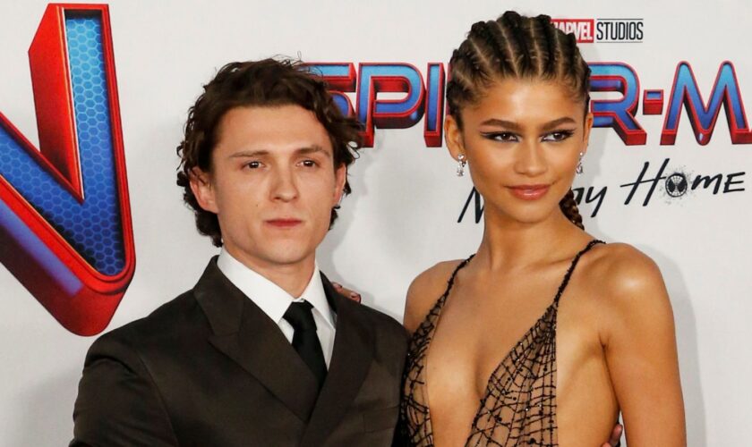 Cast members Tom Holland and Zendaya attend the premiere for the film Spider-Man: No Way Home in Los Angeles, California, December 13, 2021. REUTERS/Mario Anzuoni