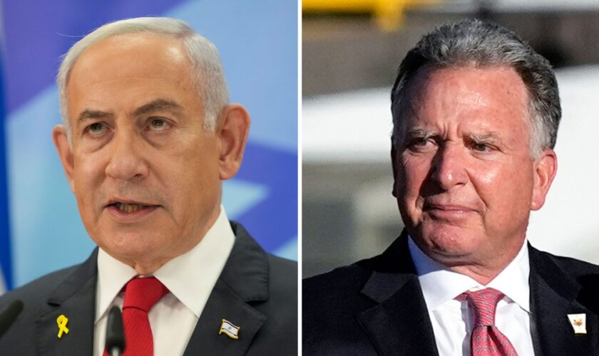 Israeli Prime Minister Benjamin Netanyahu (left) Donald Trump's Middle East envoy Steve Witkoff (right), following meeting on Sat. File pic: AP