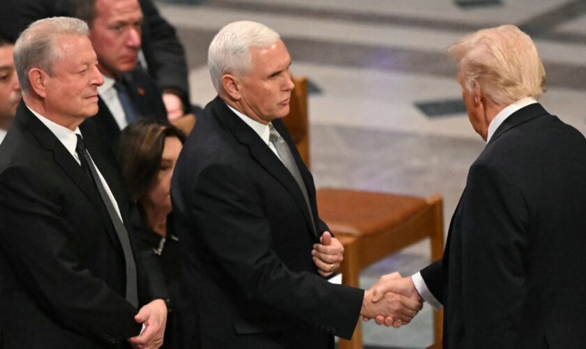 Pence reveals words exchanged with President-elect Trump at Carter funeral