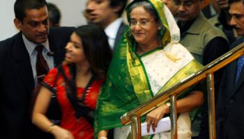 Tulip Siddiq with Sheikh Hasina in 2009. Pic: Reuters