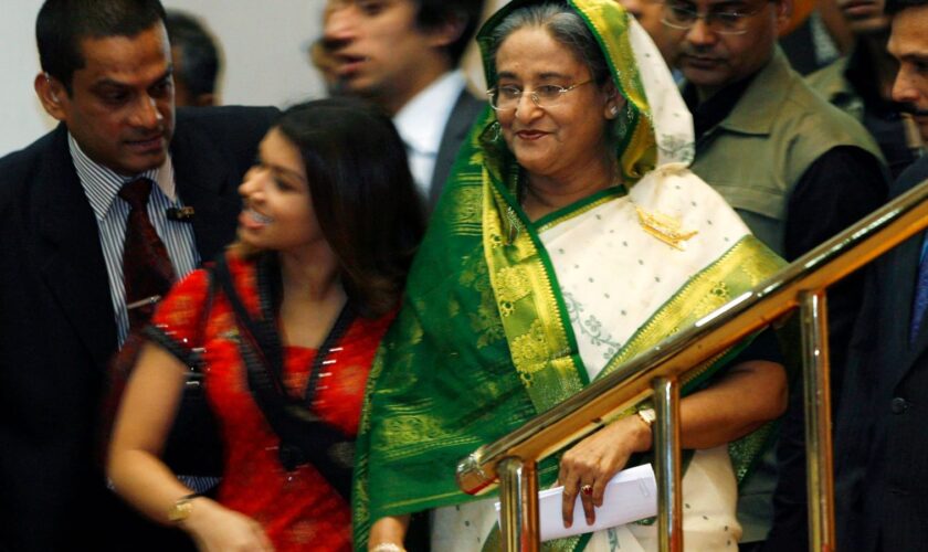 Tulip Siddiq with Sheikh Hasina in 2009. Pic: Reuters