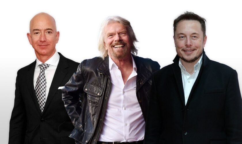 Jeff Bezos, Sir Richard Branson, and Elon Musk are racing to the stars