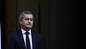 Le nouveau ministre de la Justice, Gerald Darmanin, lors de la cérémonie de passation de pouvoirs avec son prédécesseur au ministère de la Justice, le 24 décembre 2024 à Paris