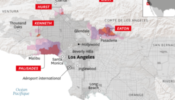 La carte des incendies à Los Angeles : retour du vent et situation “extrêmement dangereuse”