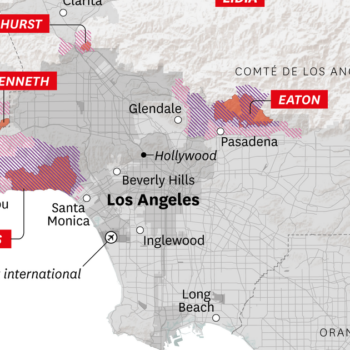 La carte des incendies à Los Angeles : retour du vent et situation “extrêmement dangereuse”