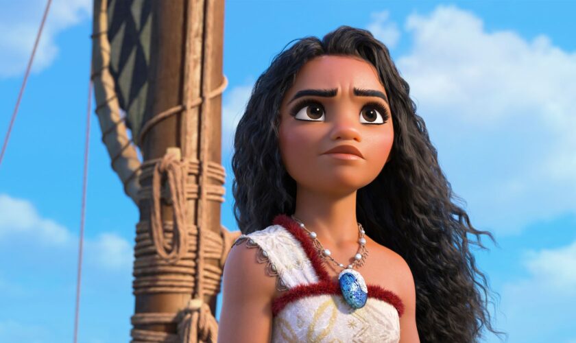 The character Moana, voiced by Auli'i Cravalho, in a scene from Moana 2. Pic: AP/Disney