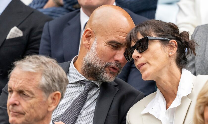 Celebrity Sightings At Wimbledon Tennis Championships - Day 6 ** STORY AVAILABLE, CONTACT SUPPLIER** Featuring: Pep Guardiola, Cristina Serra Where: London, United Kingdom When: 06 Jul 2024 Credit: Ray Tang/Cover Images **STRICTLY EDITORIAL USE ONLY**  (Cover Images via AP Images)