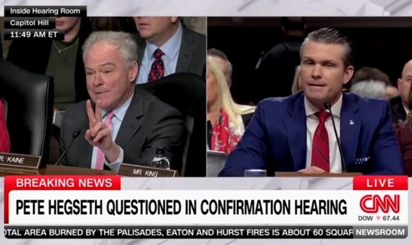 Squirmy Pete Hegseth shredded by Democratic senator for cheating on the ‘mother’ of his child