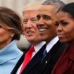 U.S. President Donald Trump and first lady Melania Trump see off former U.S. President Barack Obama and his wife Michelle Obama as they depart following Trump's inauguration at the Capitol in Washington, U.S. January 20, 2017. REUTERS/Jonathan Ernst