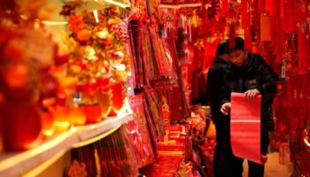 People shopping ahead of Chinese New Year