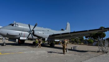 Un avion Atlantic 2 (ATL 2) photographié sur la base aérienne militaire de Souda, sur l'île de Crète, le 21 juillet 2022