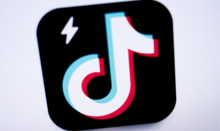 Le logo du réseau social chinois TikTok.