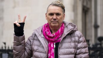 Ecotricity founder Dale Vince outside the Royal Court of Justice as his divorce settlement was decided on. Pic: PA