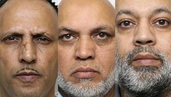 Ibrar Hussain, Imtiaz Ahmed and Fayaz Ahmed, who have all been jailed for rape as part of a grooming gang. Pic: PA