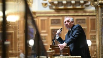 François Bayrou au Sénat, à Paris, le 15 janvier 2025