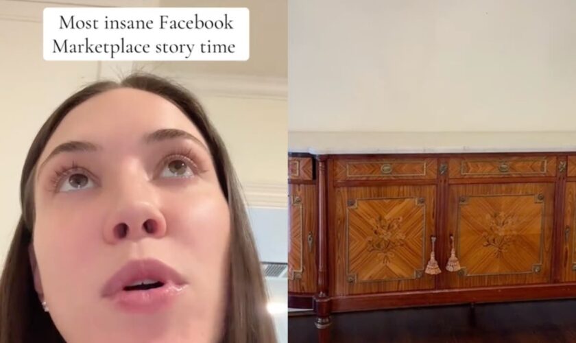 Texas woman thought she only bought an antique cabinet on Facebook marketplace — but discovers way more inside