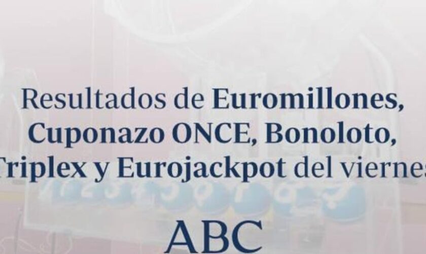 Bonoloto, Triplex y Cuponazo de la Once: comprueba los resultados de las loterías que se celebran el viernes, 17 de enero de 2025